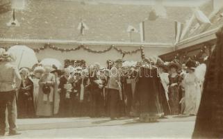 1897 Pozsony, a Mária Terézia szobor leleplezése, Ferenc József / statue of Maria Theresa, Franz Joseph, photo