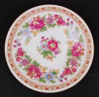 Jelzett kínai mokkás csésze+alj készlet, matricás, hibátlan