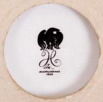 Hollóházi Szász Endre fali kép, matricás, jelzett, számozott 251/500, hibátlan, bőr keretben, 8×11 c...