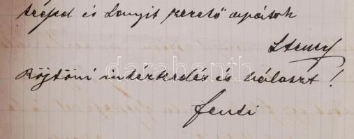 1912 Steuer Ábrahám szatmári rabbi saját kézzel írt levele / Rabbi from Satu Mare autograph letter