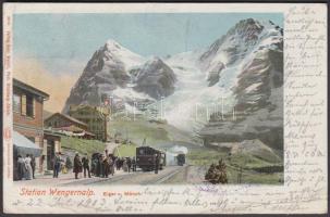 Wengernalp, Eiger und Mönch / peaks, railway station (EB)