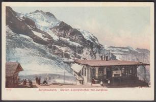 Eigergletscher am Jungfraubahn, railway station, railroad restaurant