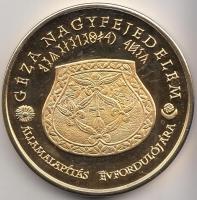 Szabó Géza (1939-) 2000. "Géza Nagyfejedelem - Államalapítás 1000. évfordulója" aranyozott...