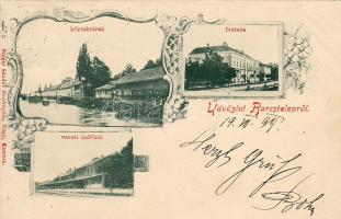 1899 Barcstelep mit Bahnhof