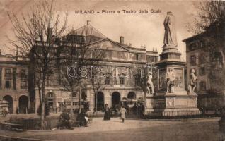 Milano, square, theatre, statue
