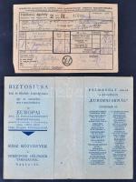 1948 Nemzetközi Hálókocsi és Európai Nagy Expressvonatok Társaság által kiadott hálókocsi jegy papír...