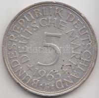 NSZK 1963F 5M Ag T:2,2-
GFR 1963F 5 Mark Ag C:XF,VF