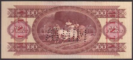 1975. 100Ft "MINTA" perforációval és felülnyomással, "B 000 000214" T:I 
Adamo F...