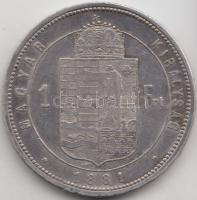 1881KB 1Ft Ag "Középcímer" T:2-
Adamo M15