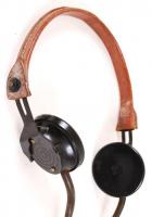 Tábori jelzett katonai fülhallgató, jelzett, jó állapotban, 17×19 cm + gumis zsinór 1,5 m