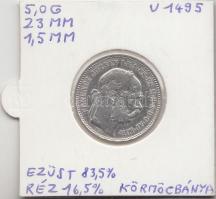 1892. 1K Ag "Ferenc József" T:2- (mindkét oldalon látható apró lyuk)