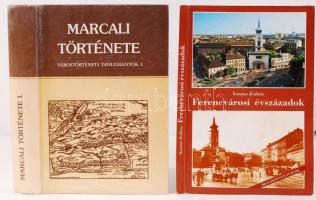 2 db helytörténeti könyv: Xantus János: Ferencvárosi évszázadok, Marcali története. Marcali 1991.