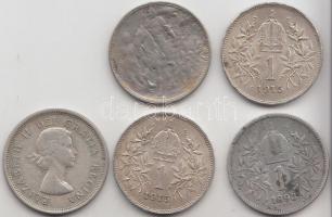 1896KB 1K Ag "Millenium" + Ausztria 1893-1915. 1K Ag (3x) + Kanada 1964. 25c Ag T:2-3
Hung...