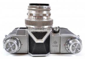 Praktina FX fényképezőgép,bőr tokban, 16×12 cm