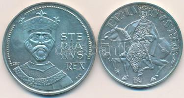 1972. 50Ft Ag + 100Ft Ag "Szt.István" pár T:BU piros "MNB" plasztiktokban!