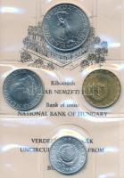1980. 2f-10Ft 9klf "Magyar Népköztársaság" forgalmi érméi világosbarna műbőrtokban T:1