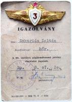 1978. III. osztályú gépjárművezető jelvény viselésre jogosító igazolvánnyal T:2