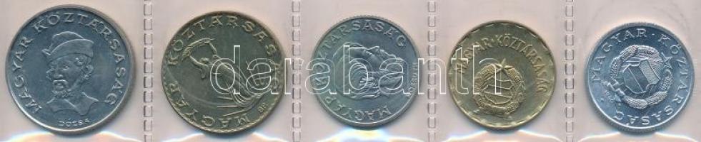 1990. Kiadatlan forgalmi sor laminált fóliatokban 1Ft-20Ft 5klf db "Magyar Köztársaság" fe...