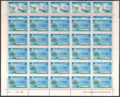 100 éves az UPU sor 2 db 25-ös fél ív, UPU Centenary set 2 half-sheets of 25