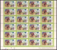 100 éves az UPU sor 8 db 24-es fél ív UPU Centenary set on 8 half-sheets of 24