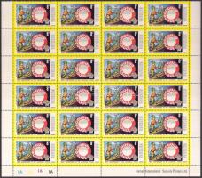 100 éves az UPU sor 8 db 24-es fél ív UPU Centenary set on 8 half-sheets of 24