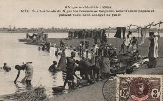 Washing women, Niger River, Sudanese folklore