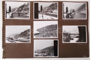 1944 37 db, elsősorban katonai fotó erdélyi katonai tevékenységről változatos méretekben albumlapokr...