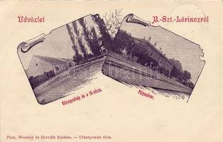 1899 Baranya-Szent-Lőrinc mit Bahnhof
