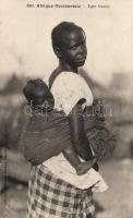 Ouolof woman with her child, Senegalese folklore