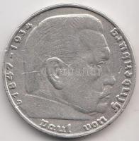 Német 3. Birodalom 1939 2M Ag "Hindenburg" T:2 k.
German Third Reich 193D 2 Marks Ag "...