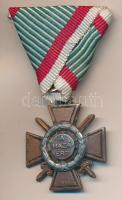 1941. &quot;Tűzkereszt I. fokozata&quot; bronzozott cink kitüntetés mellszalaggal T:2 &lt;br/&gt;Hungary 1941. &quot;Hungarian Fire Cross 1st class&quot; brass-plated zinc decoration with ribbon C:XF