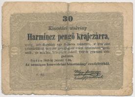 1849. 30Kr &quot;Kossuth-bankó&quot; T:III-,IV &lt;br/&gt;Adamo G103