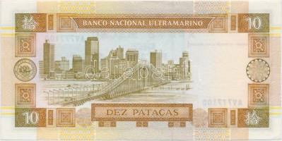 Makaó 1991. 10P T:I,I- &lt;br/&gt;Macao 1991. 10 Patacas C:Unc,Au &lt;br/&gt;Krause 65 a &lt;br/&gt;