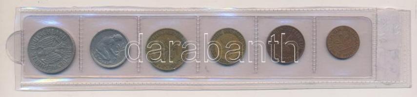 NSZK 1950. 1Pf-10M (6xklf) sor, közte 1950G 2Pf T:2
GFR 1950. 1 Pfennig - 10 Mark (6xdiff) serie, wi...