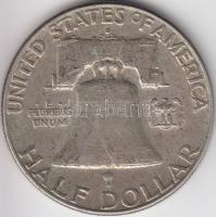Amerikai Egyesült Államok 1963D 1/2$ Ag "Franklin" T:3
USA 1963D Half Dollar Ag "Fran...