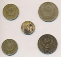Szovjetunió 1940. 1k + 1932. 2k + 1957. 2k + 1936. 3k + 1957. 3k T:3,3-
Soviet Union 1940. 1 Kopek +...