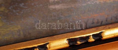 Halasi Horváth István (1904-1994): Vihar a tó parton. Pasztell, karton, jelzett, üvegezett antik ker...