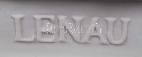 Herendi Lenau mellszobor, fehér mázas, jelzett, hibátlan, m:25,5 cm