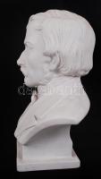 Herendi Lenau mellszobor, fehér mázas, jelzett, hibátlan, m:25,5 cm