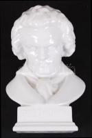 Herendi Beethoven mellszobor, fehér mázas, jelzett, hibátlan, m:19 cm