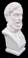 Herendi Kossuth mellszobor, fehér mázas, jelzett, hibátlan, m:21 cm