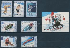 Winter Olympics set + block, Téli olimpia sor + blokk