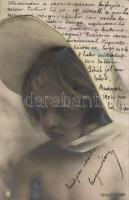 6 db régi gyermek, kislány motívumú képeslap / 6 old motive cards, girl