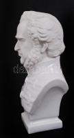 Herendi Széchenyi büszt, fehér mázas, jelzett, hibátlan, m:21 cm
