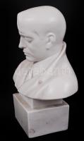 Herendi Ady büszt, fehér mázas, jelzett, hibátlan, m:19 cm