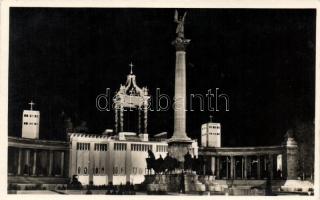 Budapest - 5 db régi városképes lap: 1938 Szent István év, XXXIV. Nemzetközi Eucharisztikus Kongresszus