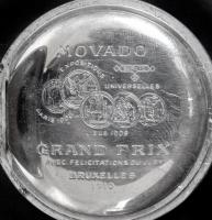 Movado másodpercmutatós zsebóra, egy hajszálrepedéssel a számlapon. Jól jár / Movado pocket watch, c...