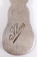 Ezüst (Ag.) merőkanál, jelzett (Dianás), hátul "Ilus" felirattal, mesterjeggyel(F.F), h:24...