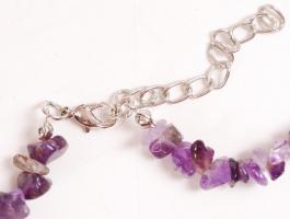 Ametiszt nyaklánc, h: 40 cm /
amethyst necklace