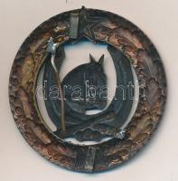 ~1950. "Kiváló lovas tüzér" jelvény (42mm) T:2 (pánt hiányzik) R!